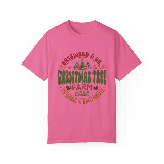 Christmas tree farm Garment-Dyed T-shirt