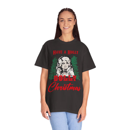 Holy Dolly Christmas Garment-Dyed T-shirt