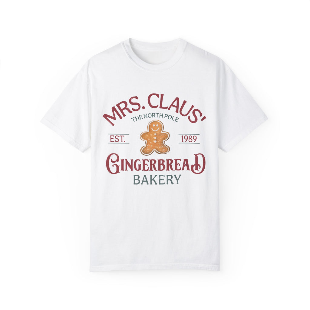 Mrs Claus Gingerbread Garment-Dyed T-shirt