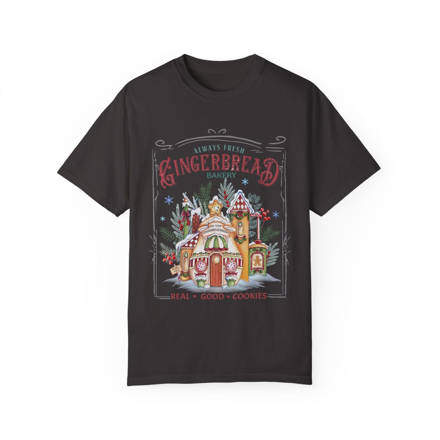 Christmas Gingerbread Garment-Dyed T-shirt