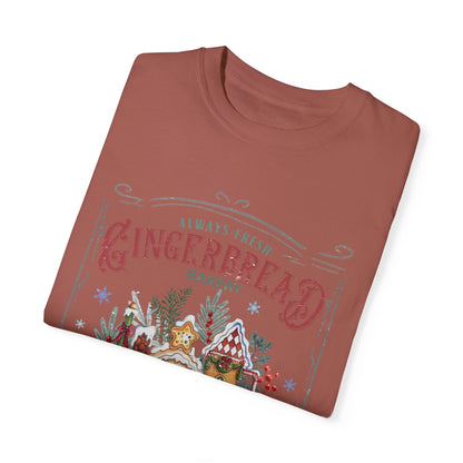 Christmas Gingerbread Garment-Dyed T-shirt