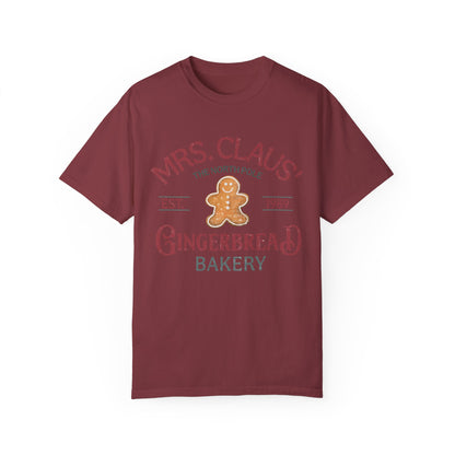 Mrs Claus Gingerbread Garment-Dyed T-shirt