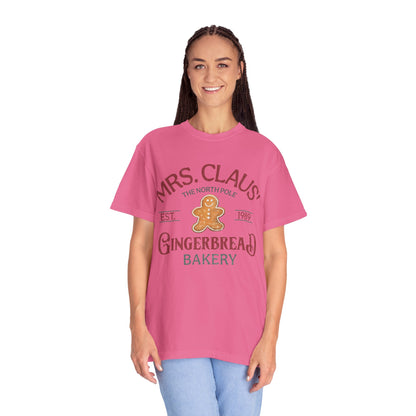 Mrs Claus Gingerbread Garment-Dyed T-shirt