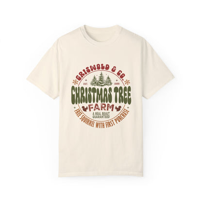 Christmas tree farm Garment-Dyed T-shirt