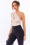 Form-Fitting Cream Bodysuit