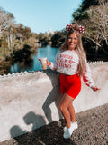 Short Red Biker Style Shorts