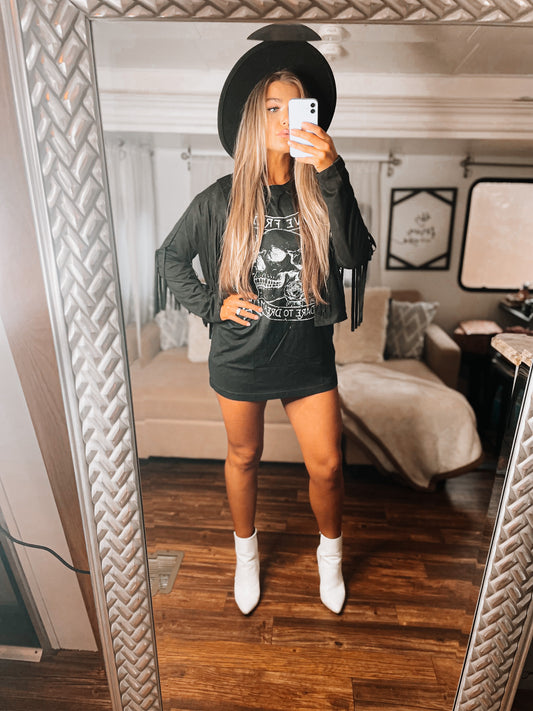 Suede Fringe Jacket