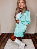 Jordan Blazer Turquoise Oversized Blazer