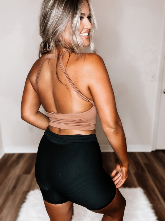 Lively Top - Brown Backless Top