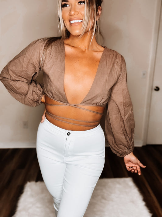 Mailey Flattering Wrapped Top