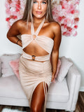 Amelia Ranaldi Sexy Brown Dress