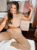 Laura Brown Lounge Set - Loose-Fitting and Cozy