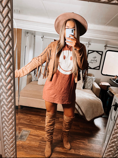 Suede Fringe Jacket