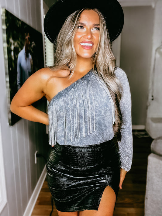Edgy & Chic Snake Print Mini Skirt