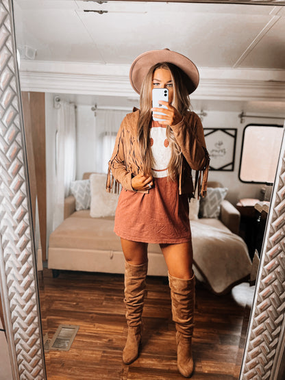 Suede Fringe Jacket